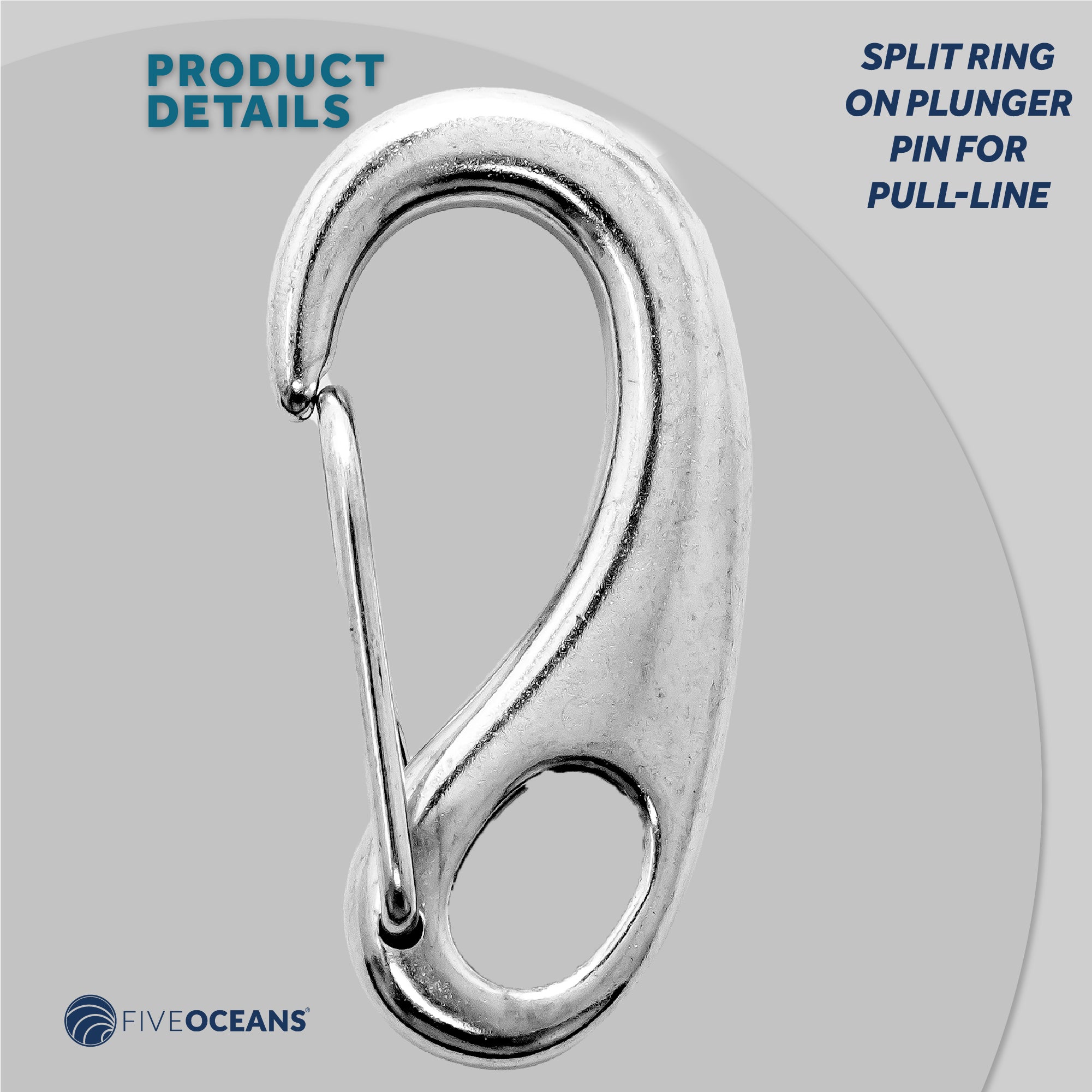 Spring Gate Snap Hook, 2-3/4" Stainless Steel 2-Pack - FO462-M2