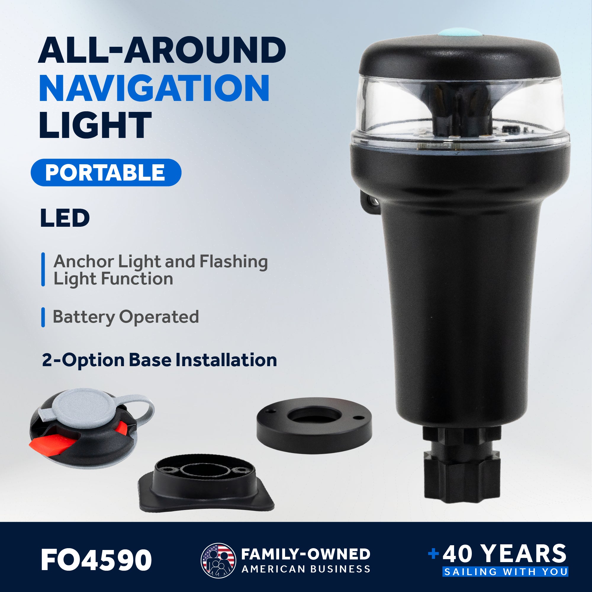 Portable Navigation Lights, LED All Round Anchor Signal Flashlight - FO4690
