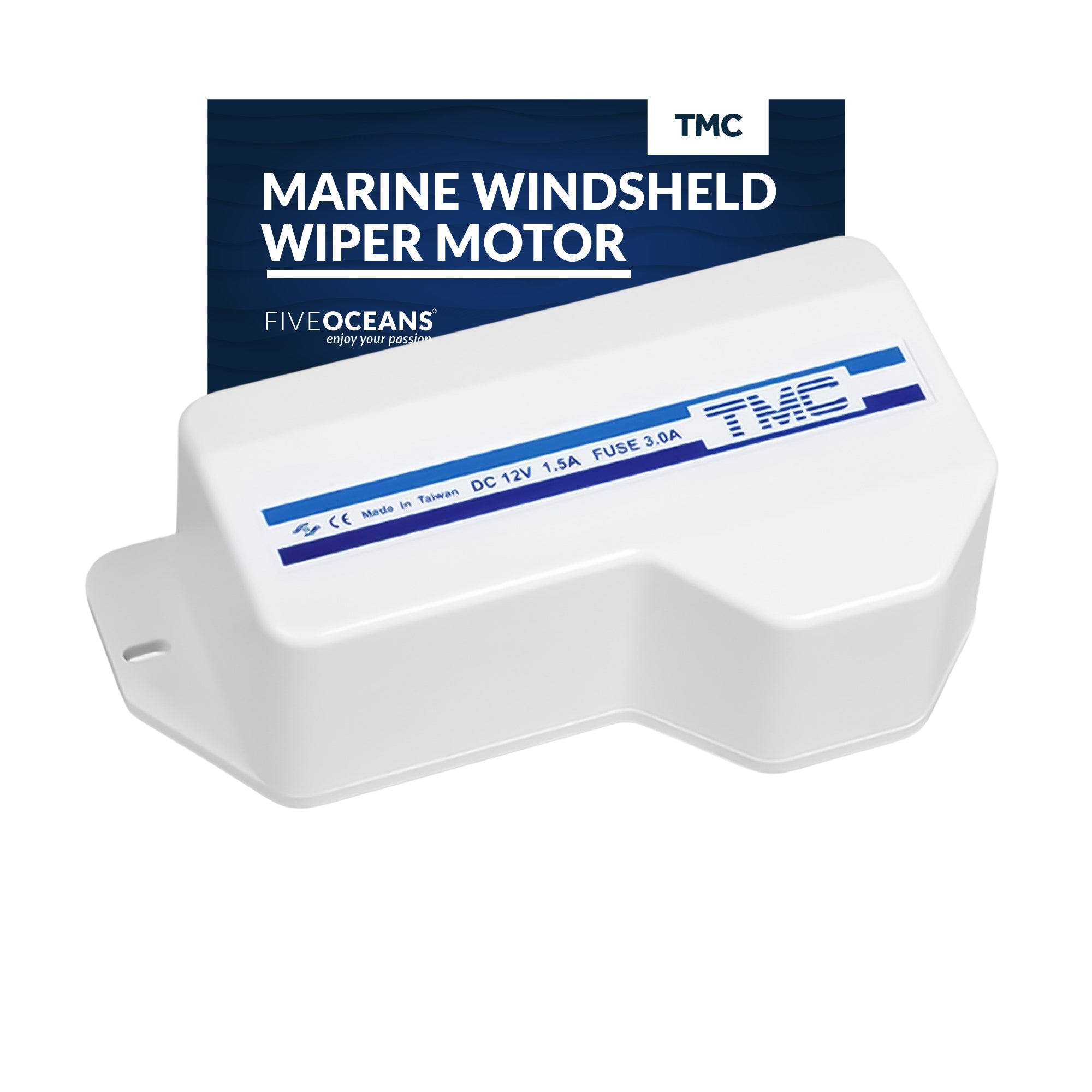 TMC Marine Windshield Wiper Motor, 12-V DC - FO746