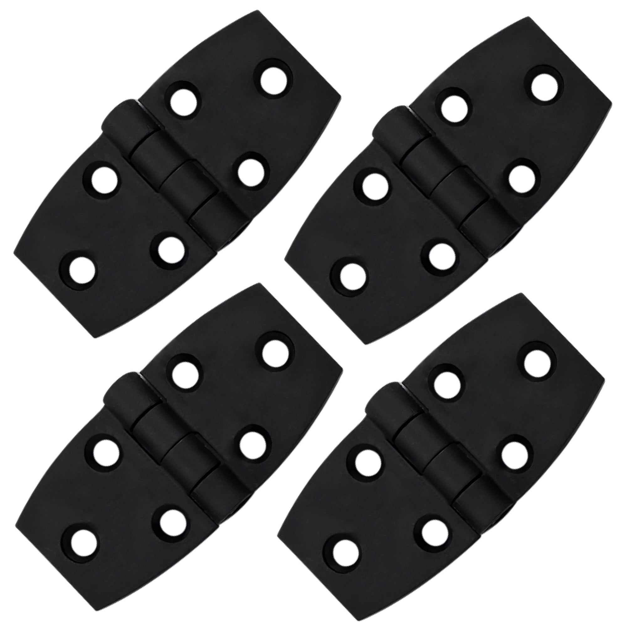 Door Hinge, Black 2-7/8" x 1-3/8", 4-Pack - FO80-M4