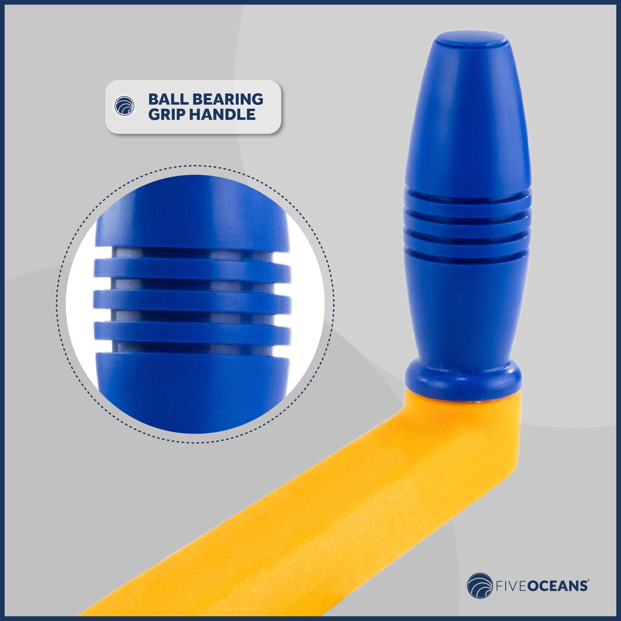 10" Universal Floating Lock-in Winch Handle, Orange/Blue - FO87