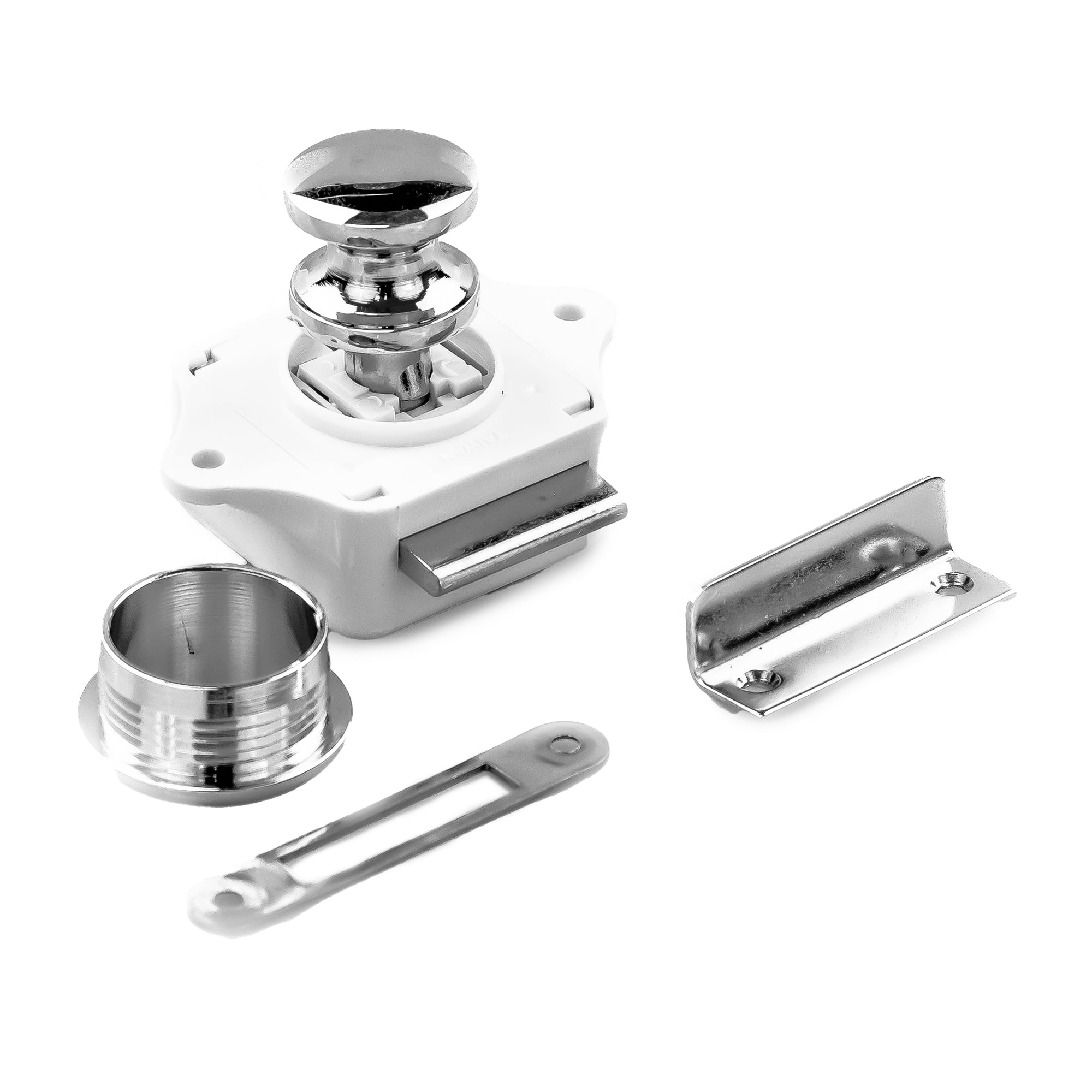 Keyless Push Button Latch, Stainless Steel - FO92 - Five Oceans