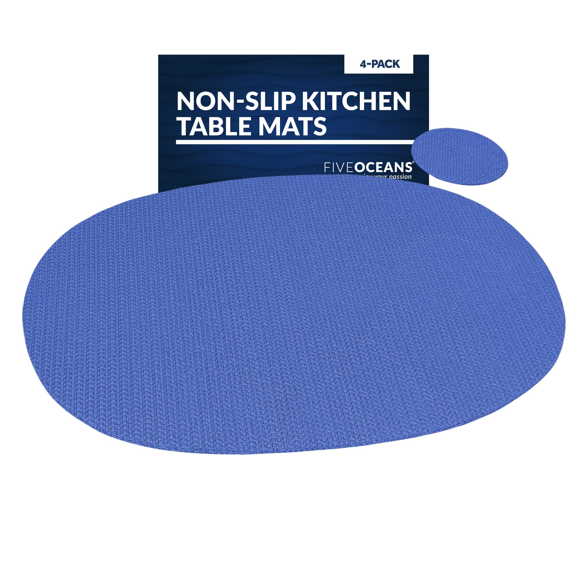 Non-Slip Kitchen Table Mats, Blue 4 Pack - FO94 - Five Oceans